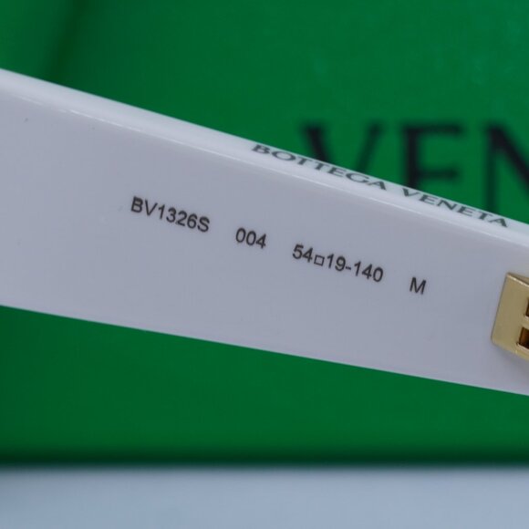 Bottega Veneta BV1326S 004 Rectangle Sunglasses - Ivory/Brown - Picture 7 of 10